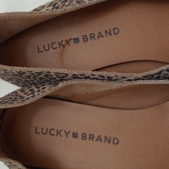 Lucky Brand Women's Size 6M 'Alba' Leather Animal Print Loafer - Picture 4 of 10